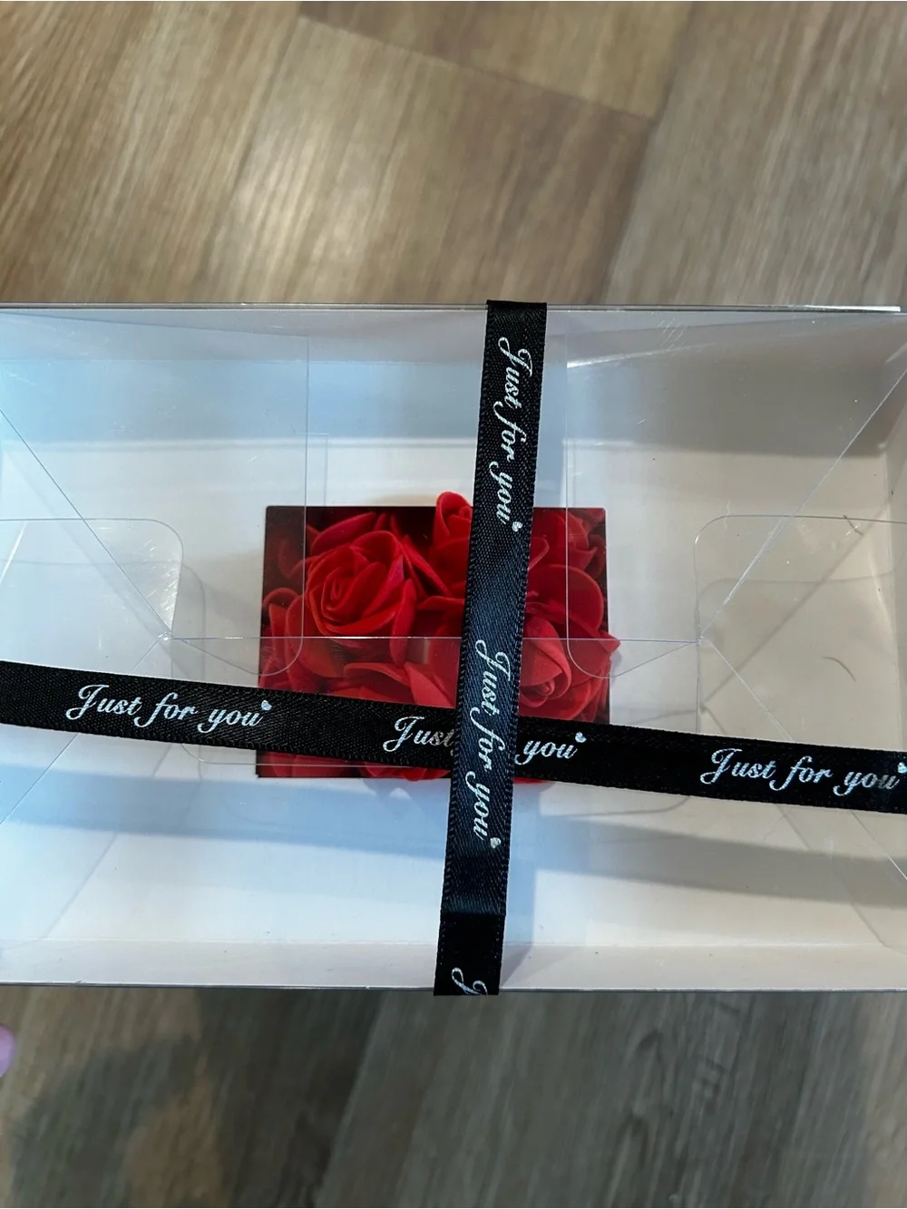 Premium Red Rose Heart Floral Accent -